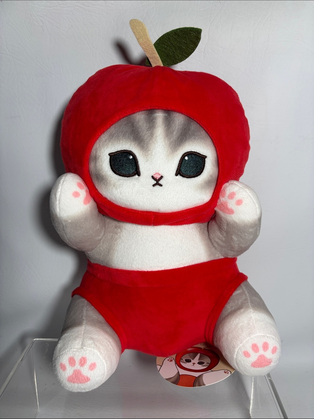 Mofusand NEW Apple Cat Big Plush Toy Fruit & Vegetable Marche 11-12"